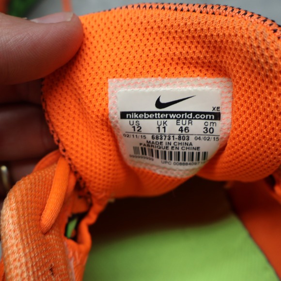 Nike Mens 12 Running Shoes Orange Zoom Structure 18 Mesh Cushioned Lightweight main image 8